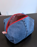 Prairie Plaid Denim Cosmetic Bag - Authentic Wrangler Denim